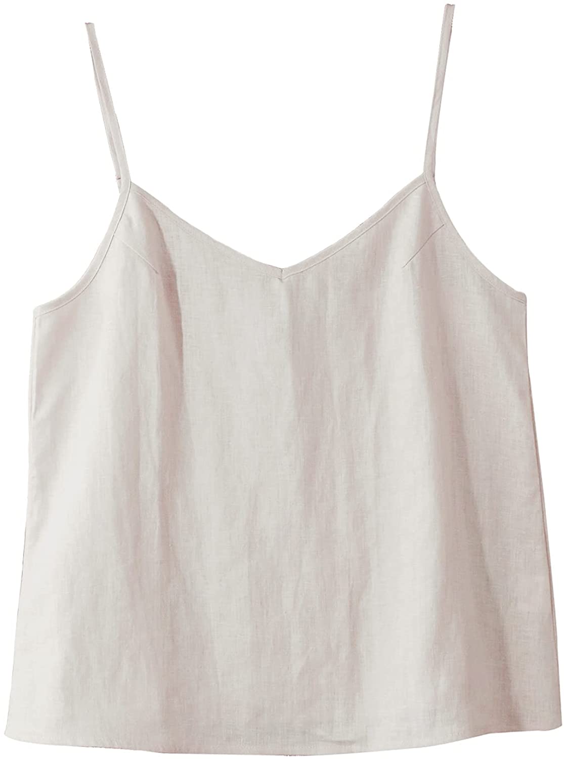 𝒩𝒯𝒢 ღ𝓃𝓁𝒾𝓃𝑒 S / Beige Linen Adjustable Strap Tops