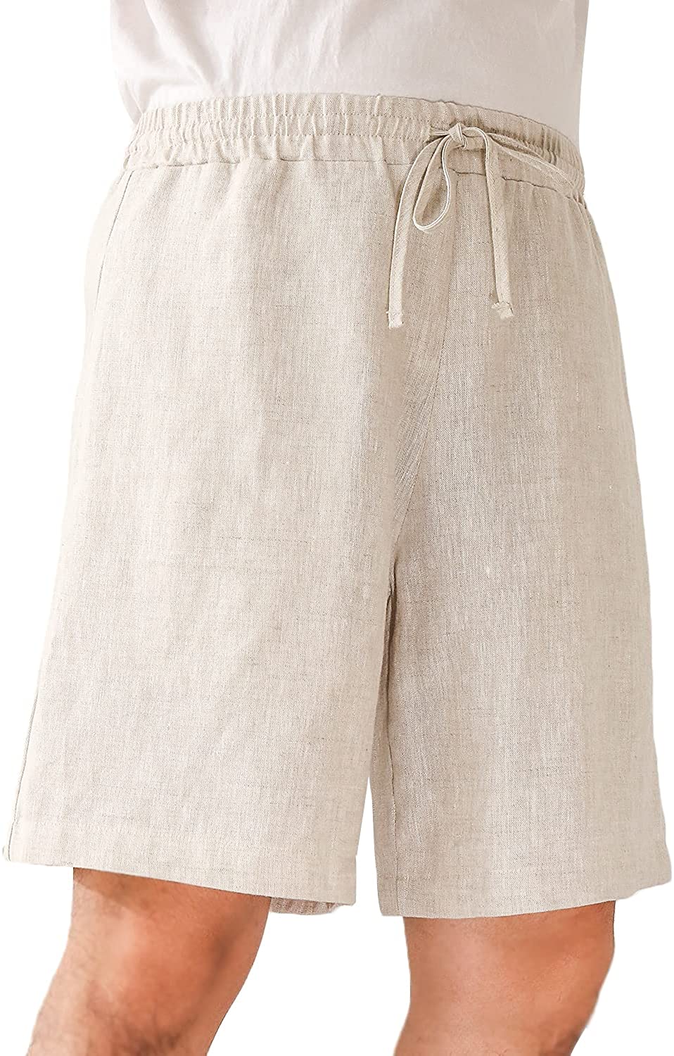𝒩𝒯𝒢 ღ𝓃𝓁𝒾𝓃𝑒 S / Beige Linen Pocket Short For Men