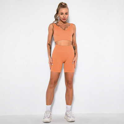 𝒩𝒯𝒢 ღ𝓃𝓁𝒾𝓃𝑒 S / Orange Quick-Drying Yoga Suit