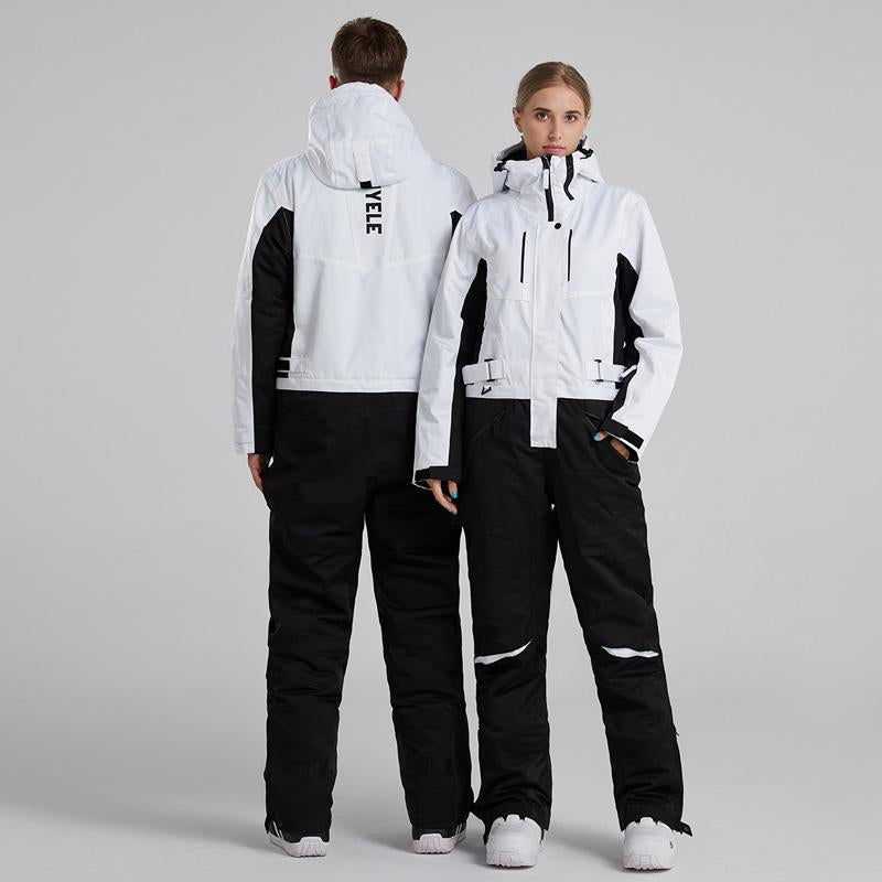 shopify S / Black/White Practical Stylish Winter Snowboard Ski Snowsuits