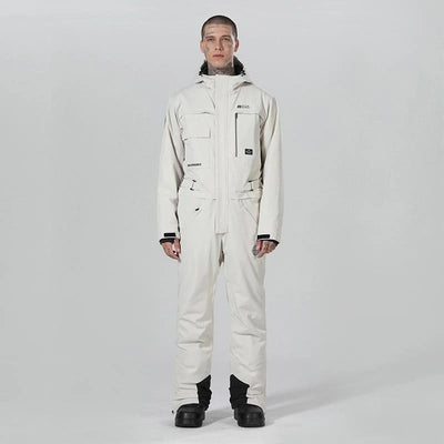 shopify XS / Men White Winter Snowsports Stylish Snowboard Suits