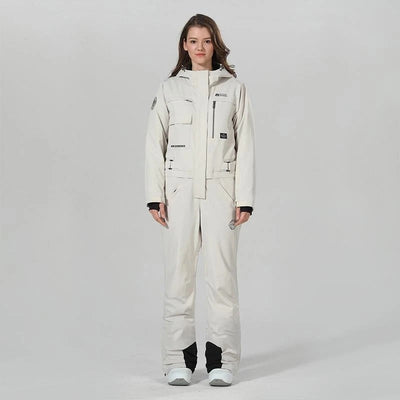 shopify XS / Women White Winter Snowsports Stylish Snowboard Suits