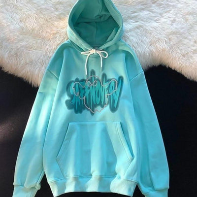 Zealous girl Store Hoodies & Sweatshirts S / Blue NTG™ Graffiti Print Hoodie